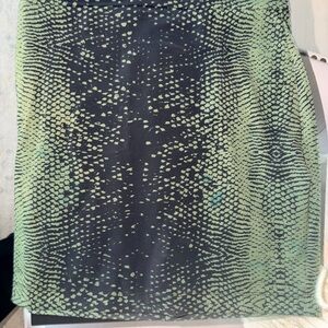 Robert Rodriguez Lime and Black Patterned Mini Skirt